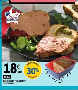 E.Leclerc PIVETEAU Pâté recette basque offre
