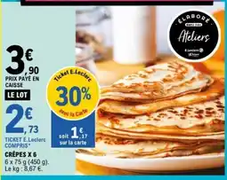 E.Leclerc Crêpes x 6 offre
