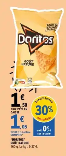 E.Leclerc DORITOS Goût nature offre