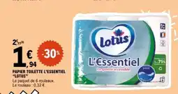 E.Leclerc LOTUS Papier toilette l'essentiel offre