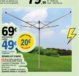 E.Leclerc BRABANTIA Séchoir lift o matic offre