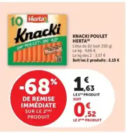 Hyper U HERTA Knacki poulet offre
