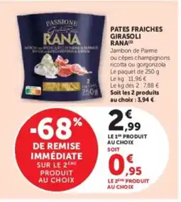 Hyper U RANA Pates fraiches girasoli offre