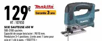 Brico Cash Scie sauteuse 650 W offre