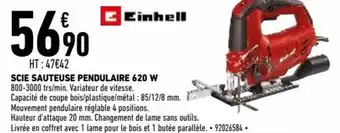 Brico Cash Scie sauteuse pendulaire 620 W offre