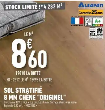 Brico Cash Sol stratifié 8 MM chêne "originel" offre