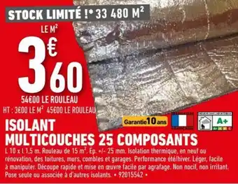 Brico Cash Isolant multicouches 25 composants offre