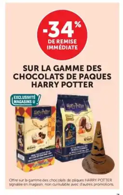Hyper U Sur la gamme des chocolats de paques harry potter offre