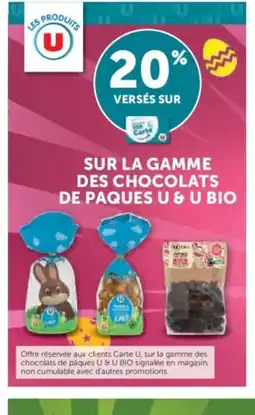 Hyper U Sur la gamme des chocolats de paques u & u bio offre