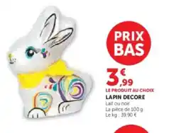 Hyper U Lapin decore offre