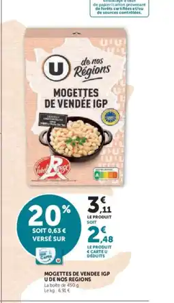 Hyper U U DE NOS REGIONS Mogettes de vendee igp offre