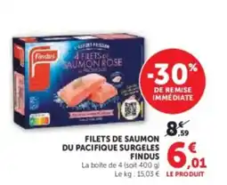 Hyper U FINDUS Filets de saumon du pacifique surgeles offre