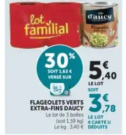 Hyper U D'AUCY Flageolets verts extra-fins offre