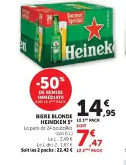 Hyper U HEINEKEN 5° Biere blonde offre