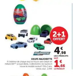 Hyper U MAJORETTE Oeufs offre