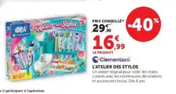 Hyper U CLEMENTONI L'atelier des stylos offre