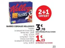 Hyper U KELLOGG'S Barres cereales offre