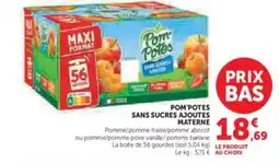 Hyper U MATERNE Pom'potes sans sucres ajoutes offre