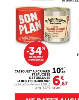 Hyper U LA BELLE CHAURIENNE Cassoulet au canard et saucisse de toulouse offre