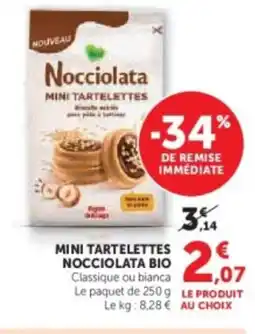 Hyper U Mini tartelettes nocciolata bio offre
