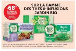 Hyper U JARDIN BIO Sur la gamme des thes & infusions offre