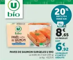Hyper U Paves de saumon surgeles u bio offre