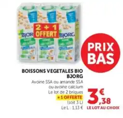 Hyper U BJORG Boissons vegetales bio offre