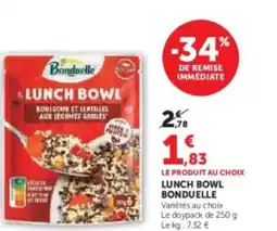 Hyper U BONDUELLE Lunch bowl offre