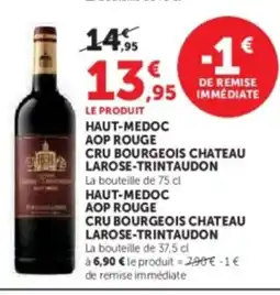 Hyper U Haut-medoc aop rouge cru bourgeois chateau larose-trintaudon offre