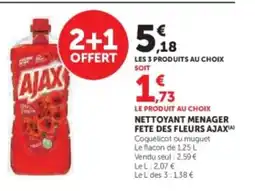 Hyper U AJAX Nettoyant menager fete des fleurs offre