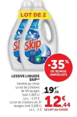 Hyper U SKIP Lessive liquide offre