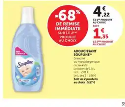 Hyper U SOUPLINE Adoucissant offre