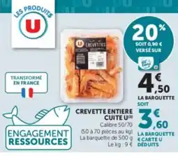 Hyper U U Crevette entiere cuite offre