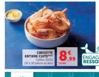 Hyper U Crevette entiere cuite offre