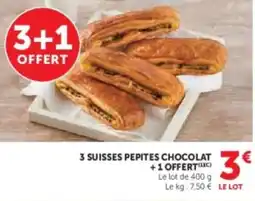 Hyper U 3 suisses pepites chocolat offre