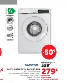 Hyper U DAEWOO Lave-linge frontal offre
