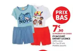 Hyper U Pyjacourt enfant licence offre