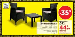 Hyper U Salon de jardin forest offre