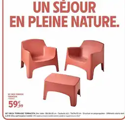 Intermarché Set ibiza terrasse terracota offre
