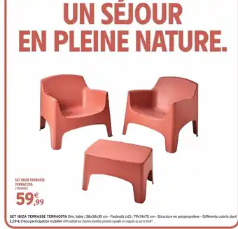 Set ibiza terrasse terracota