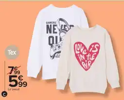 Carrefour Le sweat offre