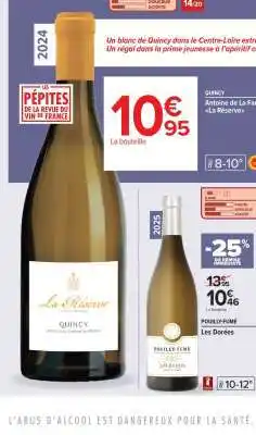 Carrefour QUINCY Antoine de La Farge La Réserve offre