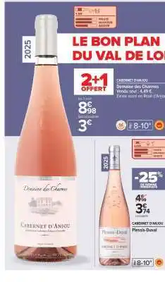 Carrefour Cabernet D'Anjou Domaine des Charmes offre