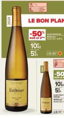 Carrefour Wolfberger Riesling 2024 offre