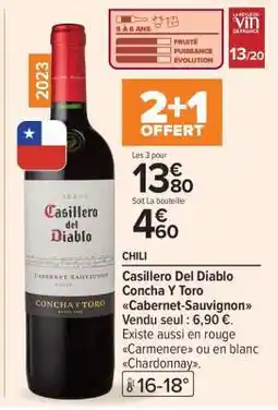 Carrefour Casillero Del Diablo Concha Y Toro Cabernet-Sauvignon offre