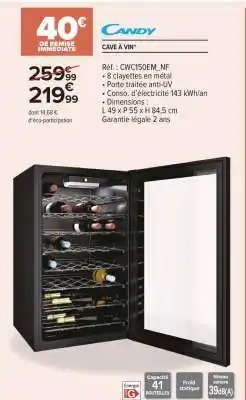 Carrefour CAVE À VIN offre