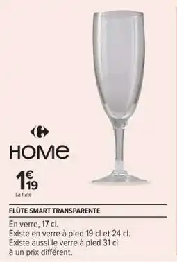 Carrefour FLÛTE SMART TRANSPARENTE offre