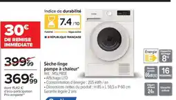 Carrefour SÈCHE-LINGE POMPE À CHALEUR offre
