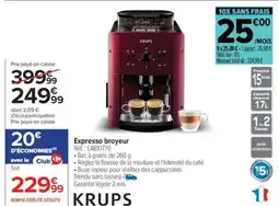 Carrefour KRUPS Expresso broyeur offre