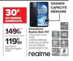 Carrefour SMARTPHONE REALME NOTE 70T offre